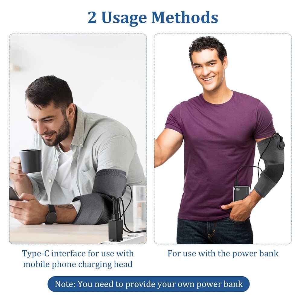 Electric Knee Massager Shoulder Elbow Massager 3 Modes Vibration Knee Massager Knee Relaxation Air Pressure Kneading Massage - Divinique