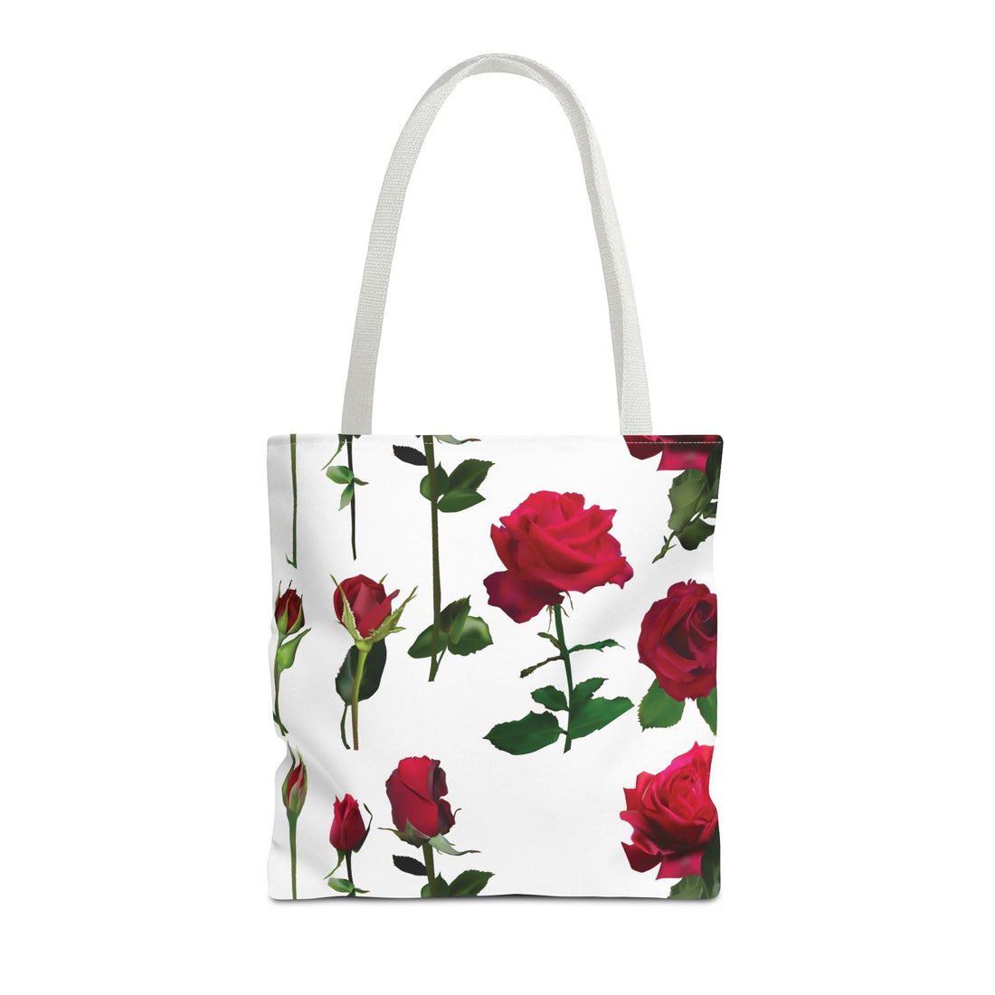 Elegant Floral Tote Bag, Rose Design, Reusable Shopping Bag, Perfect Gift for Gardeners, Mother's Day, Eco - Friendly - Divine Janisal Design