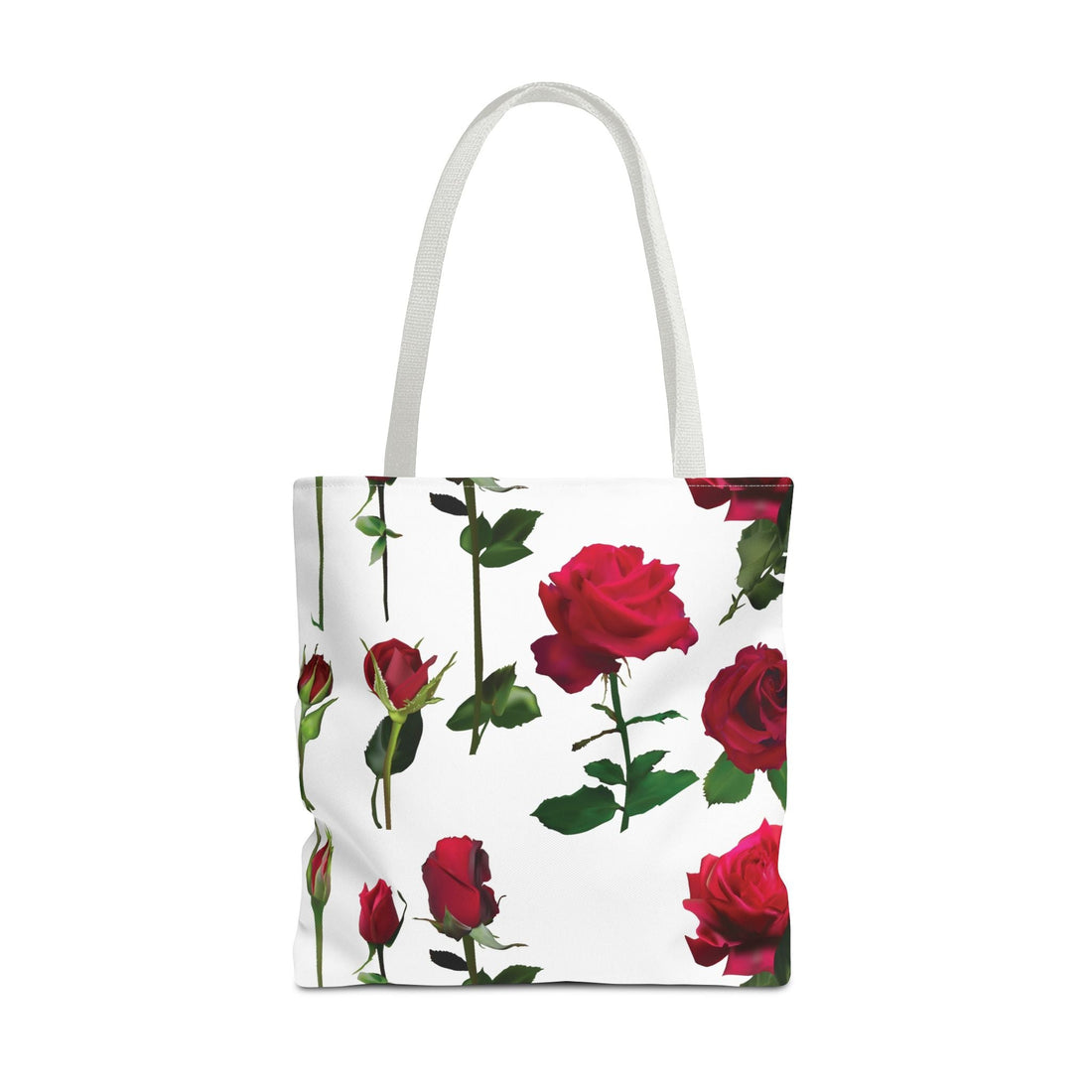 Elegant Floral Tote Bag, Rose Design, Reusable Shopping Bag, Perfect Gift for Gardeners, Mother's Day, Eco - Friendly - Divine Janisal Design