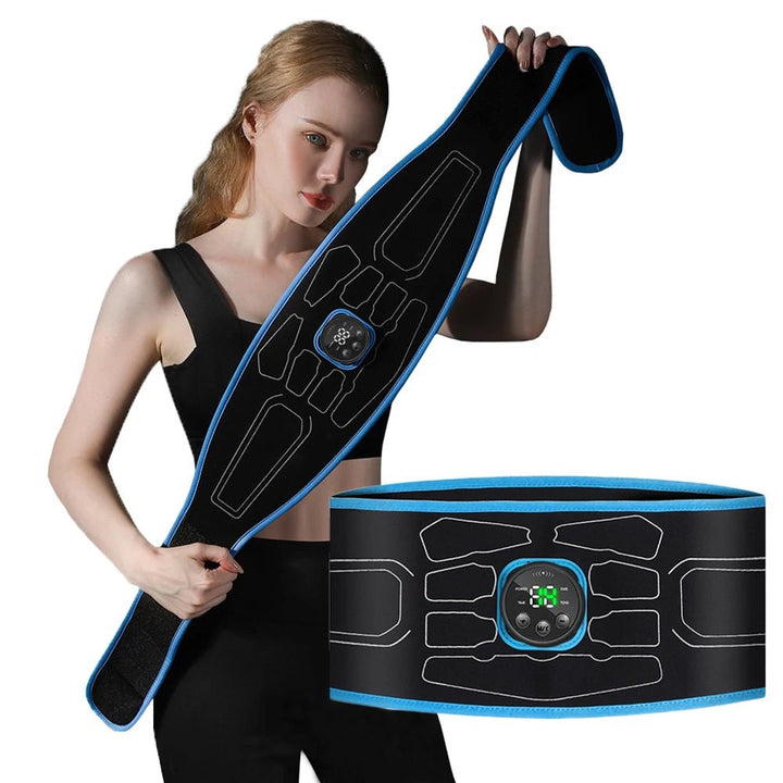 EMS Abdominal Toning Belt Electric Muscle Stimulation Muscle Toner Portable Fitness Massager Waist Trainer Body Slimming Shaping - Divinique