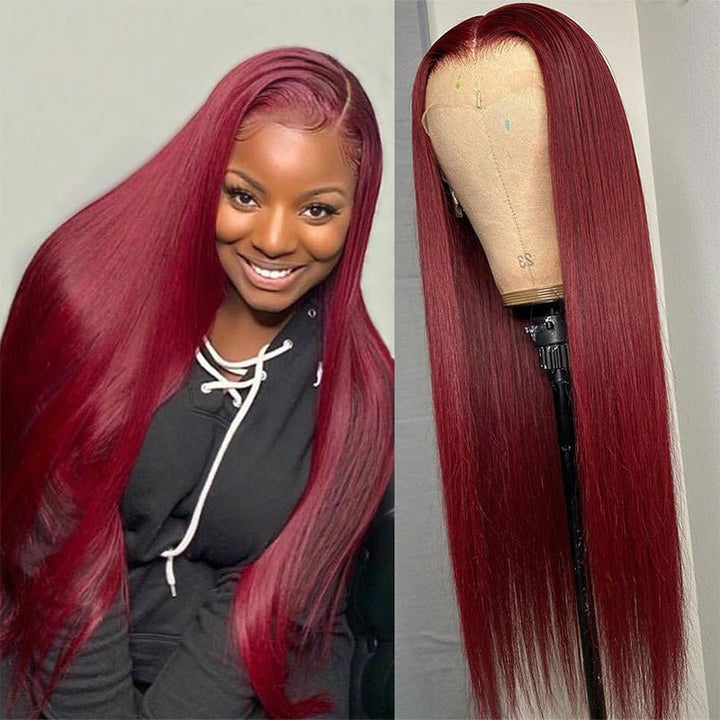 Full Headgear Long Straight Front Lace Wig - Divine Janisal Design
