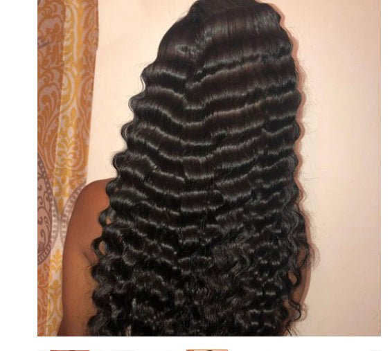 Human Hair Deep Wave Lace Frontal Wigs - Divine Janisal Design