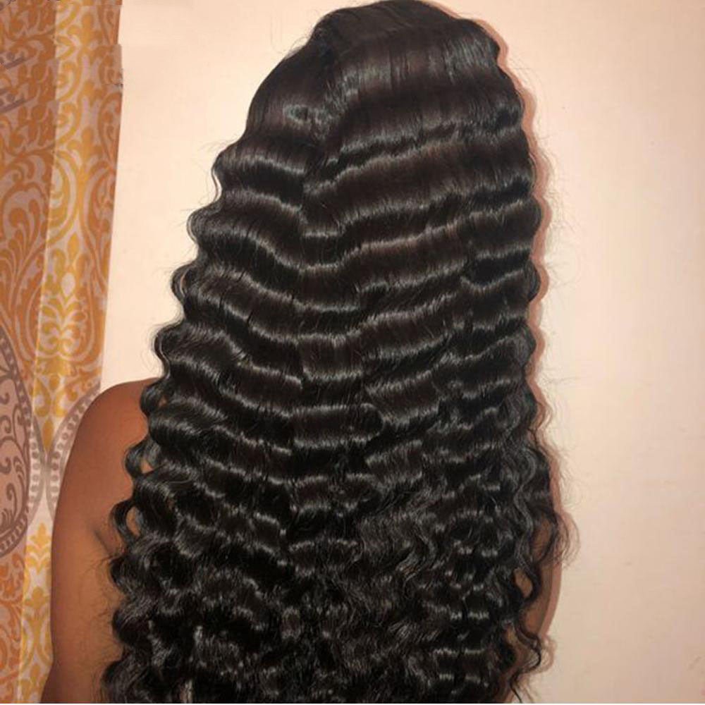 Human Hair Deep Wave Lace Frontal Wigs - Divine Janisal Design