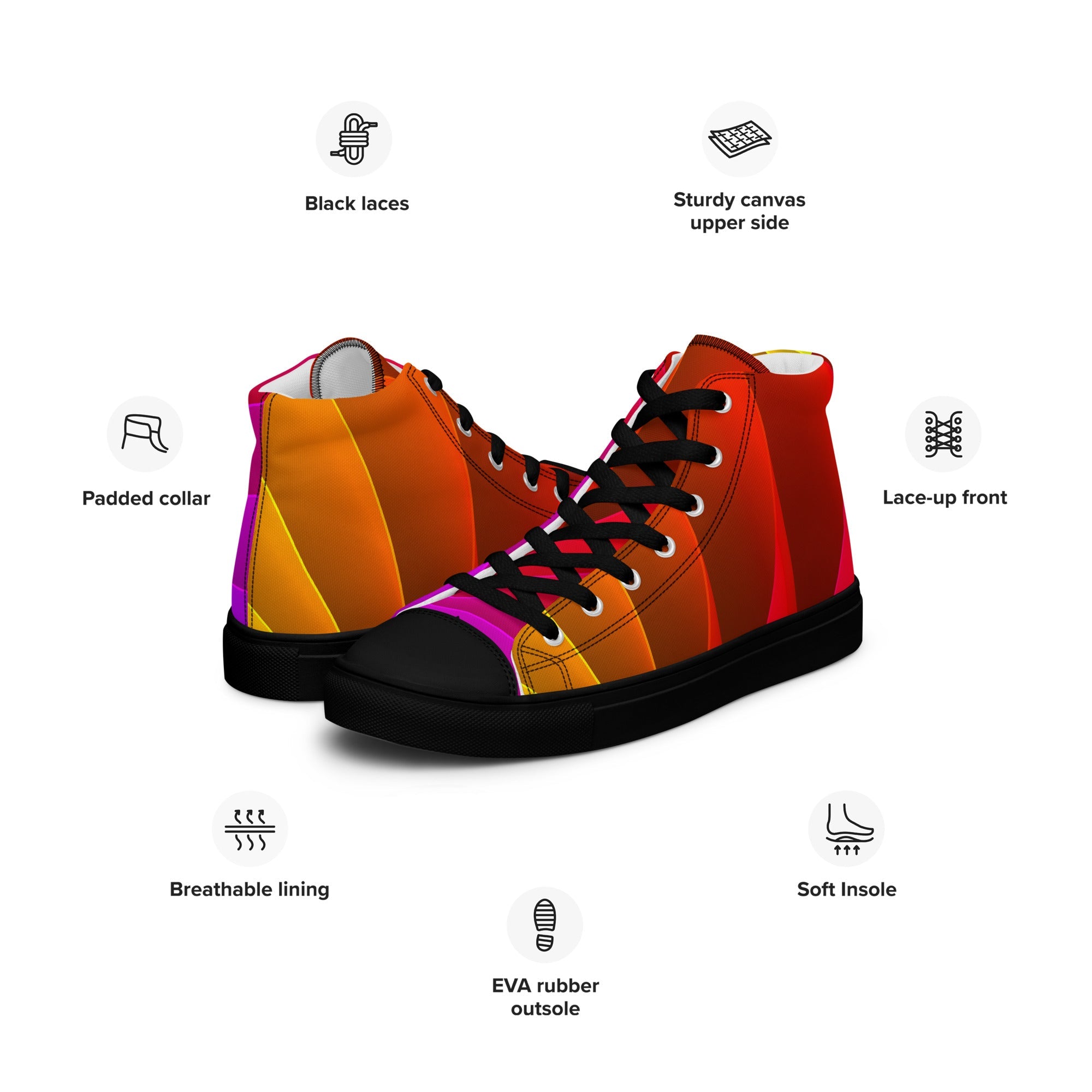 Men’s high top canvas shoes - Divine Janisal Design