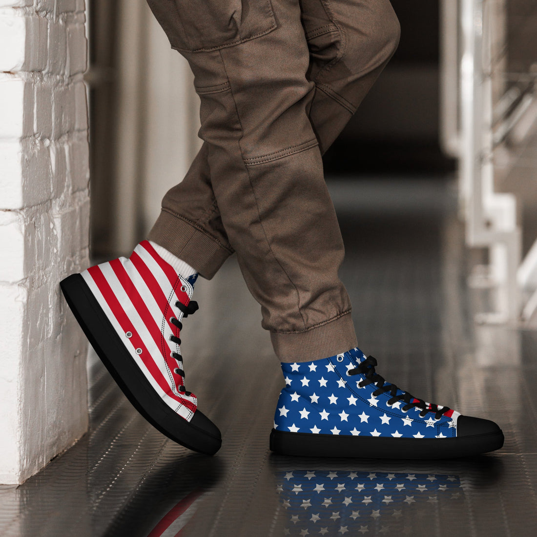 Men’s high top canvas shoes - Divine Janisal Design