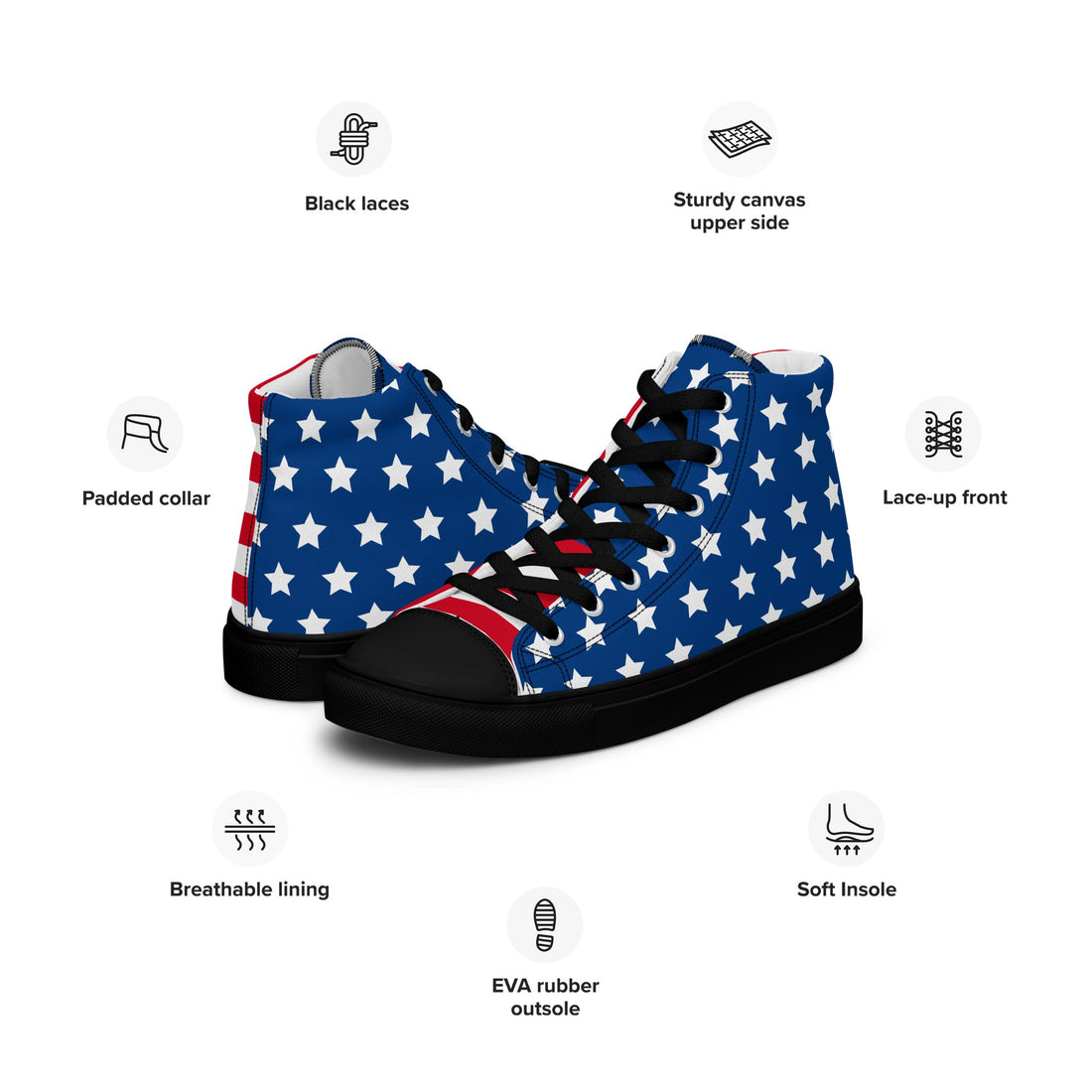 Men’s high top canvas shoes - Divine Janisal Design