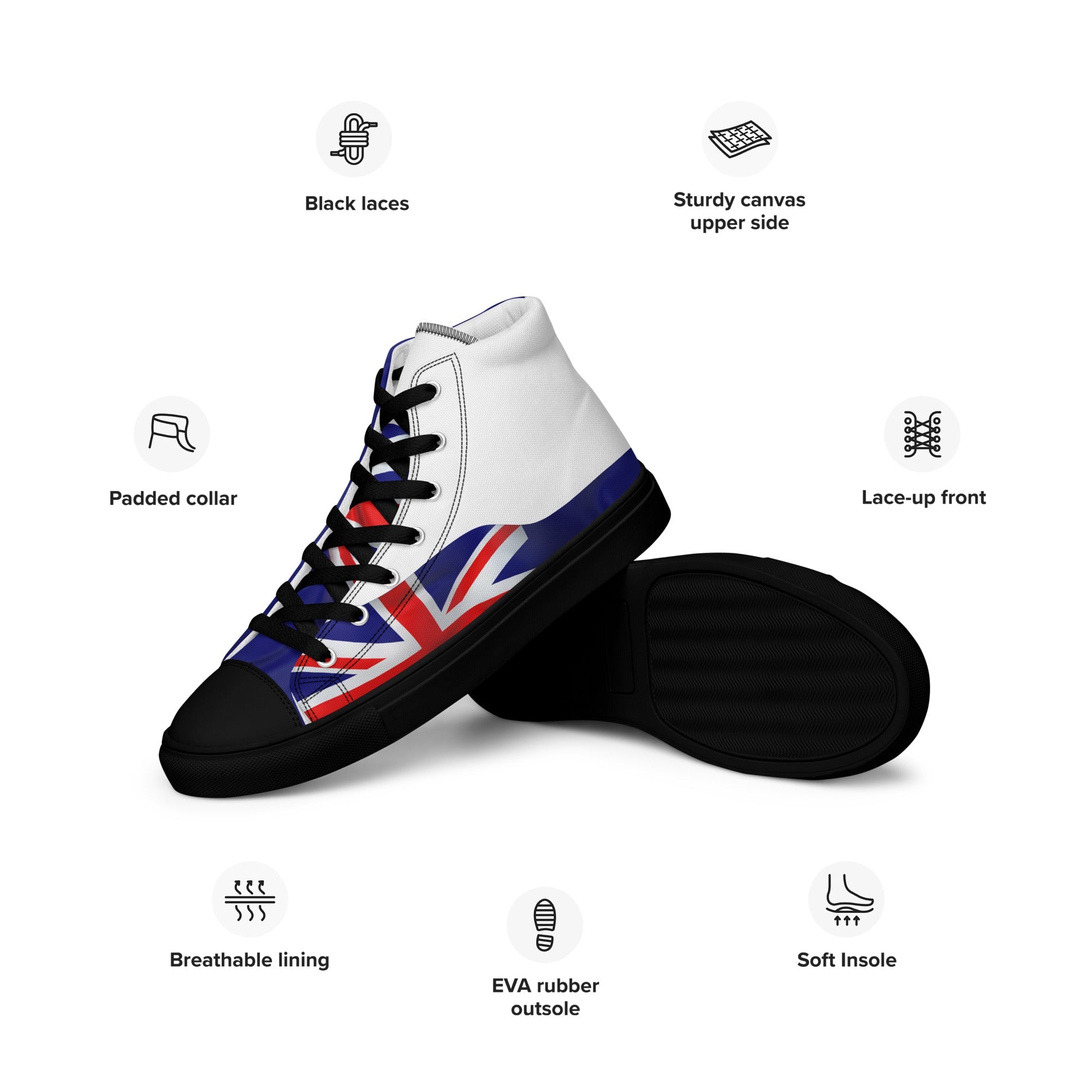 Men’s high top canvas shoes - Divine Janisal Design