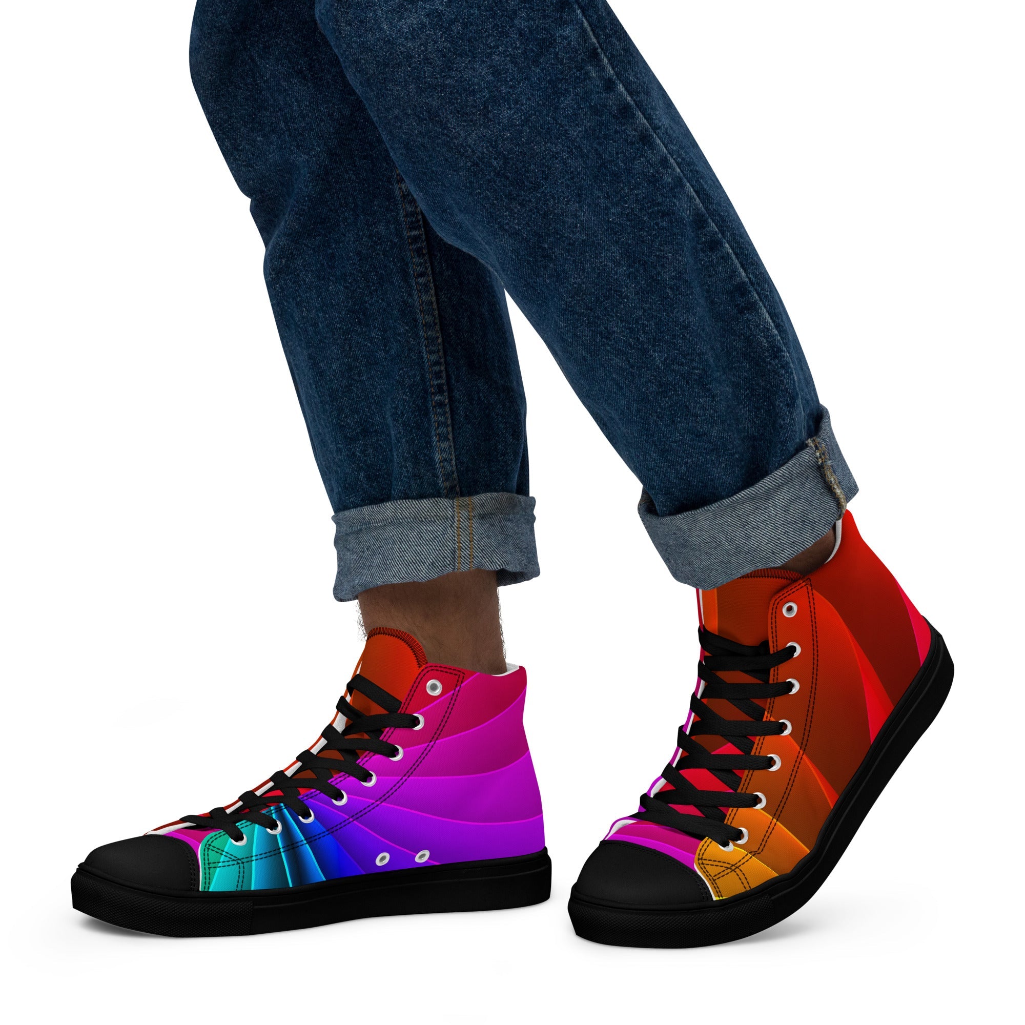 Men’s high top canvas shoes - Divine Janisal Design