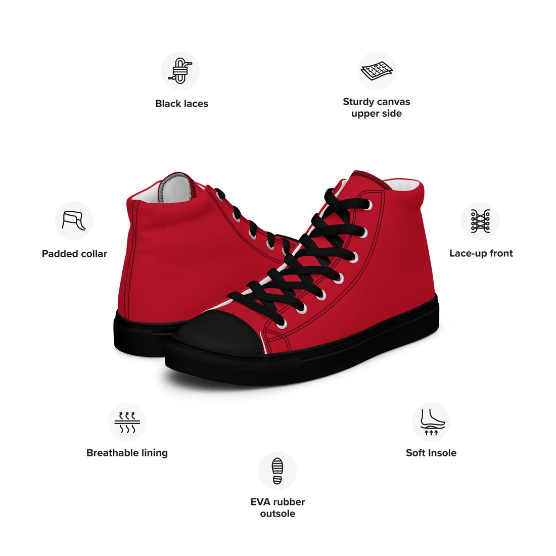 Men’s high top canvas shoes - Divine Janisal Design