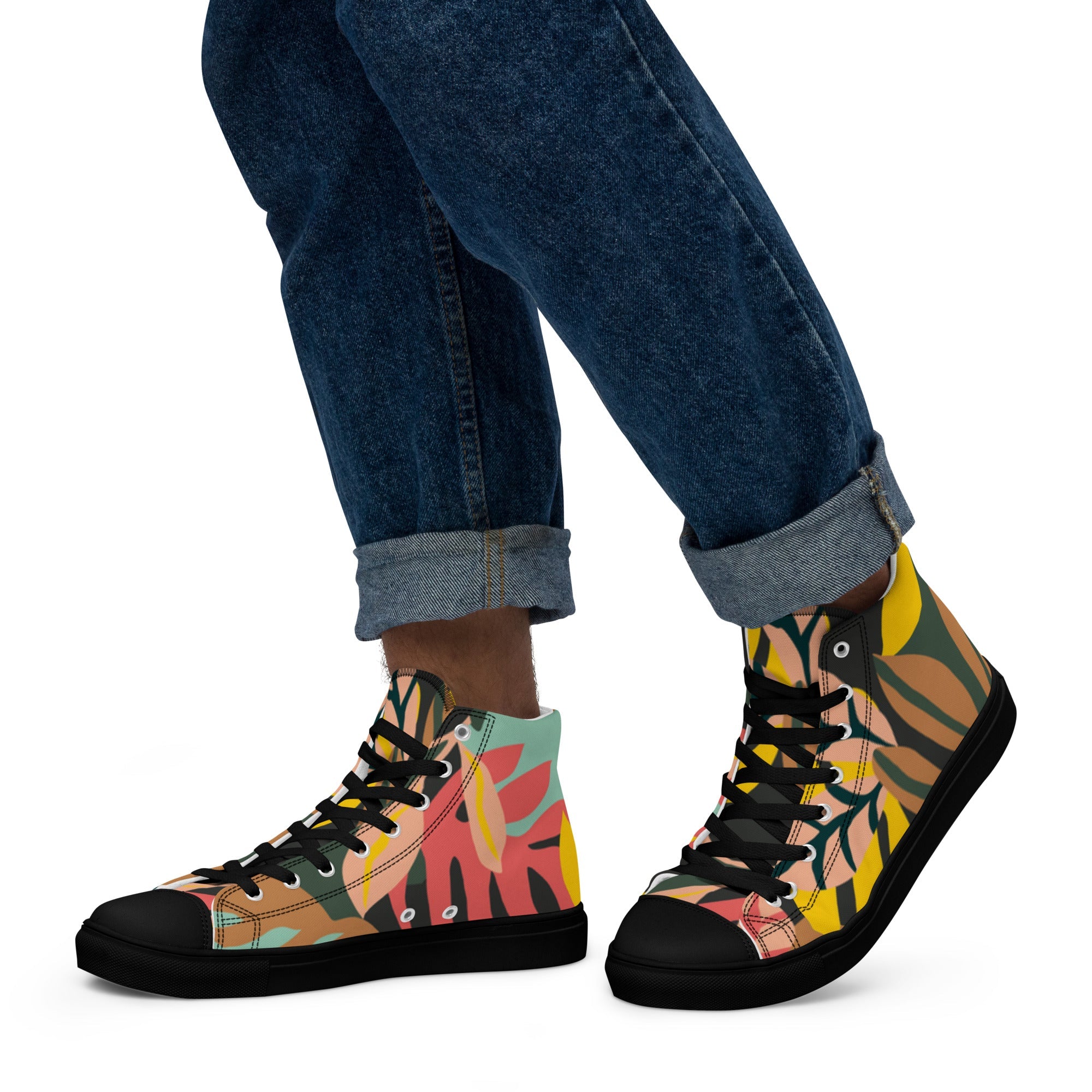 Men’s high top canvas shoes - Divine Janisal Design