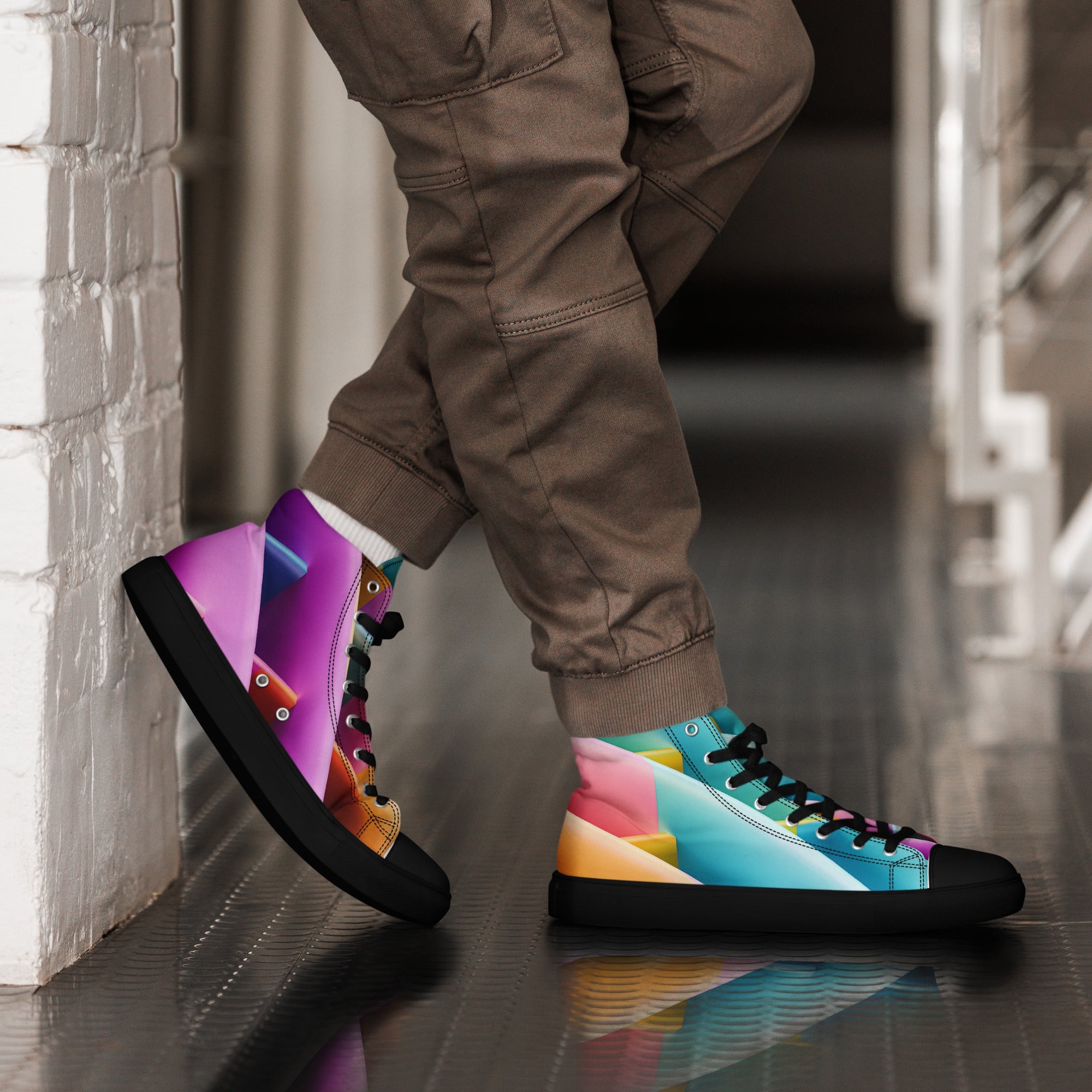 Men’s high top canvas shoes - Divine Janisal Design