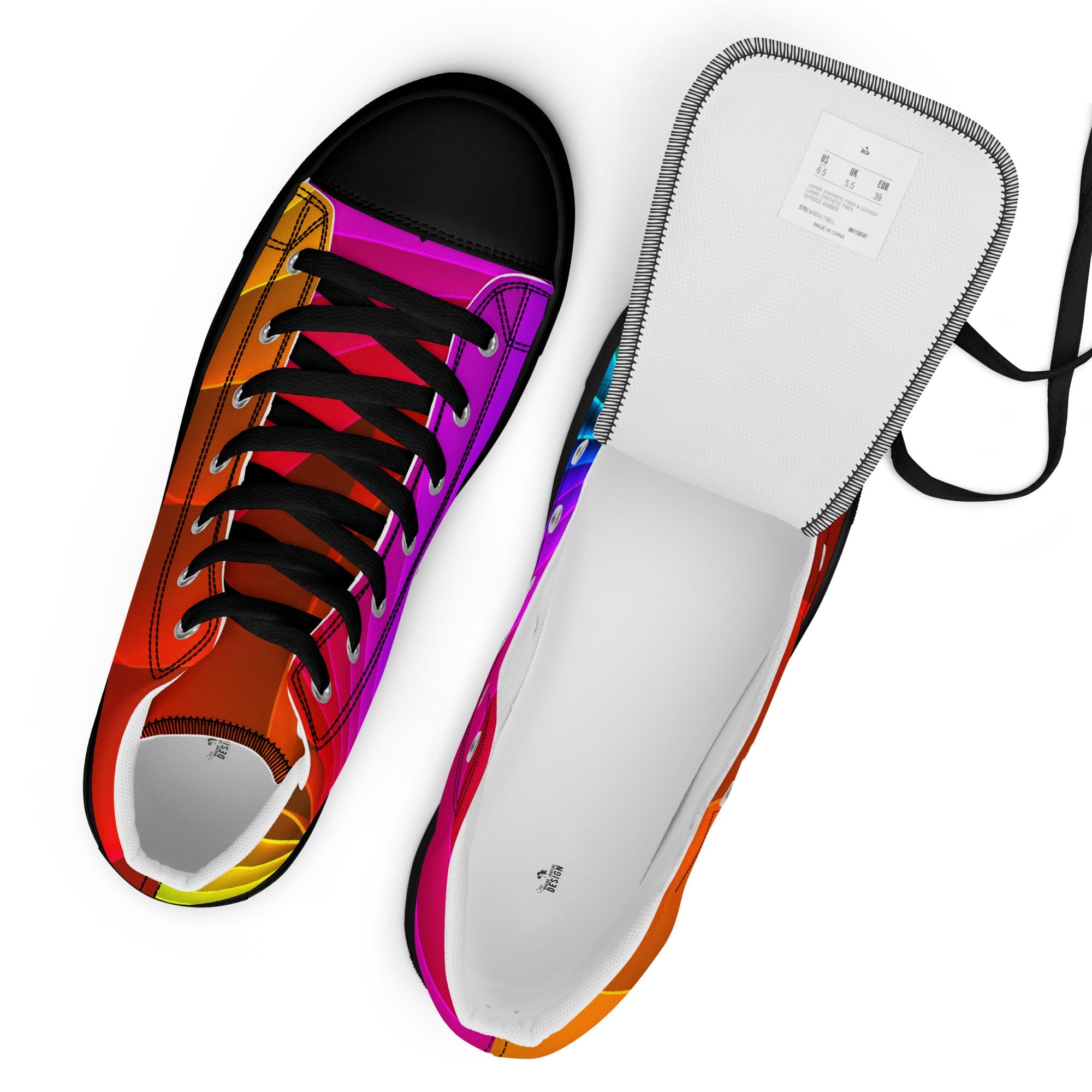 Men’s high top canvas shoes - Divine Janisal Design