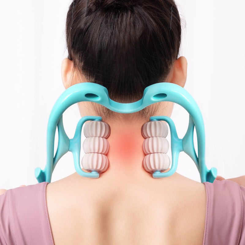 Multifunctional Manual Six - wheel Neck Massager - Divine Janisal Design