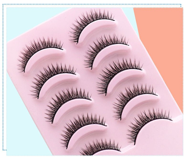 Natural Short Cross False Eyelashes - Divine Janisal Design
