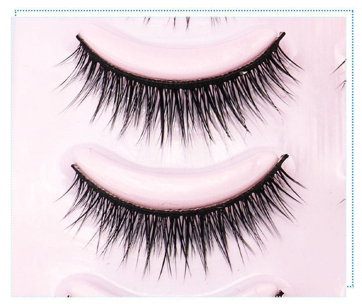 Natural Short Cross False Eyelashes - Divine Janisal Design