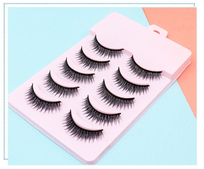 Natural Short Cross False Eyelashes - Divine Janisal Design