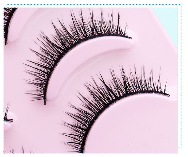 Natural Short Cross False Eyelashes - Divine Janisal Design