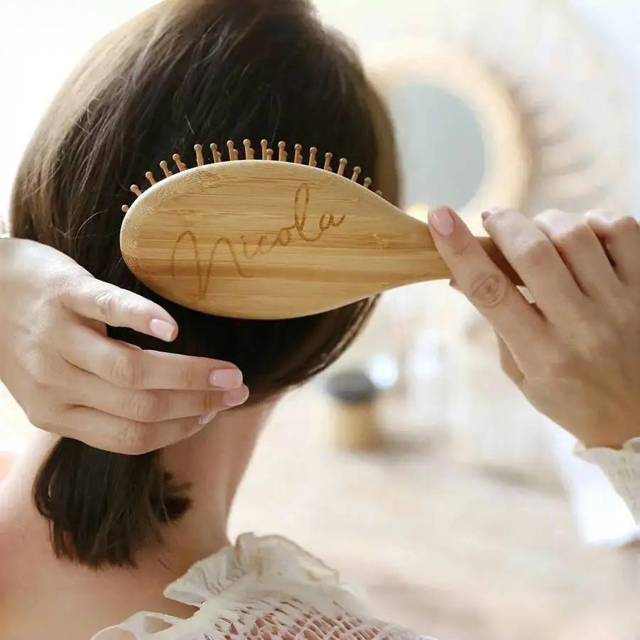 Personalized Wooden Hair Brush Custom Name Comb Souvenir Proposal Wedding Birthday Party Gift Anniversary Gift Valentine Gift - Divine Janisal Design