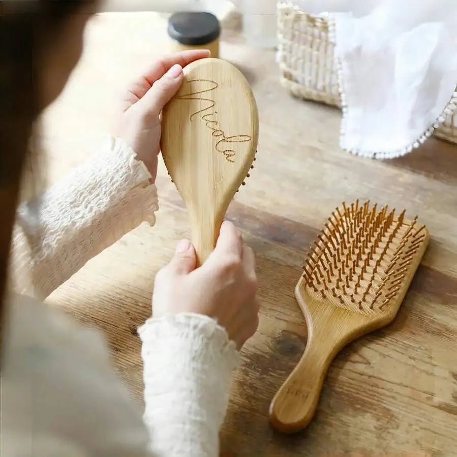 Personalized Wooden Hair Brush Custom Name Comb Souvenir Proposal Wedding Birthday Party Gift Anniversary Gift Valentine Gift - Divine Janisal Design