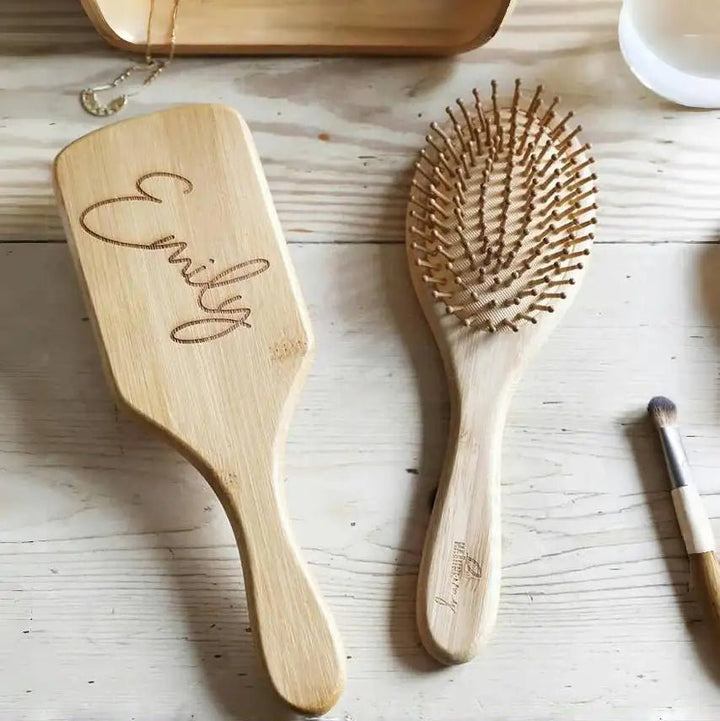 Personalized Wooden Hair Brush Custom Name Comb Souvenir Proposal Wedding Birthday Party Gift Anniversary Gift Valentine Gift - Divine Janisal Design
