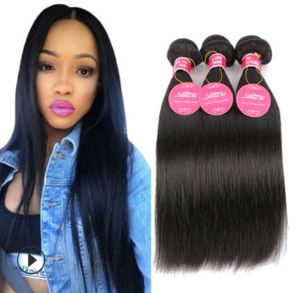 Real human hair straight wave human hair hair curtain natural color wig hair extension - Divine Janisal Design