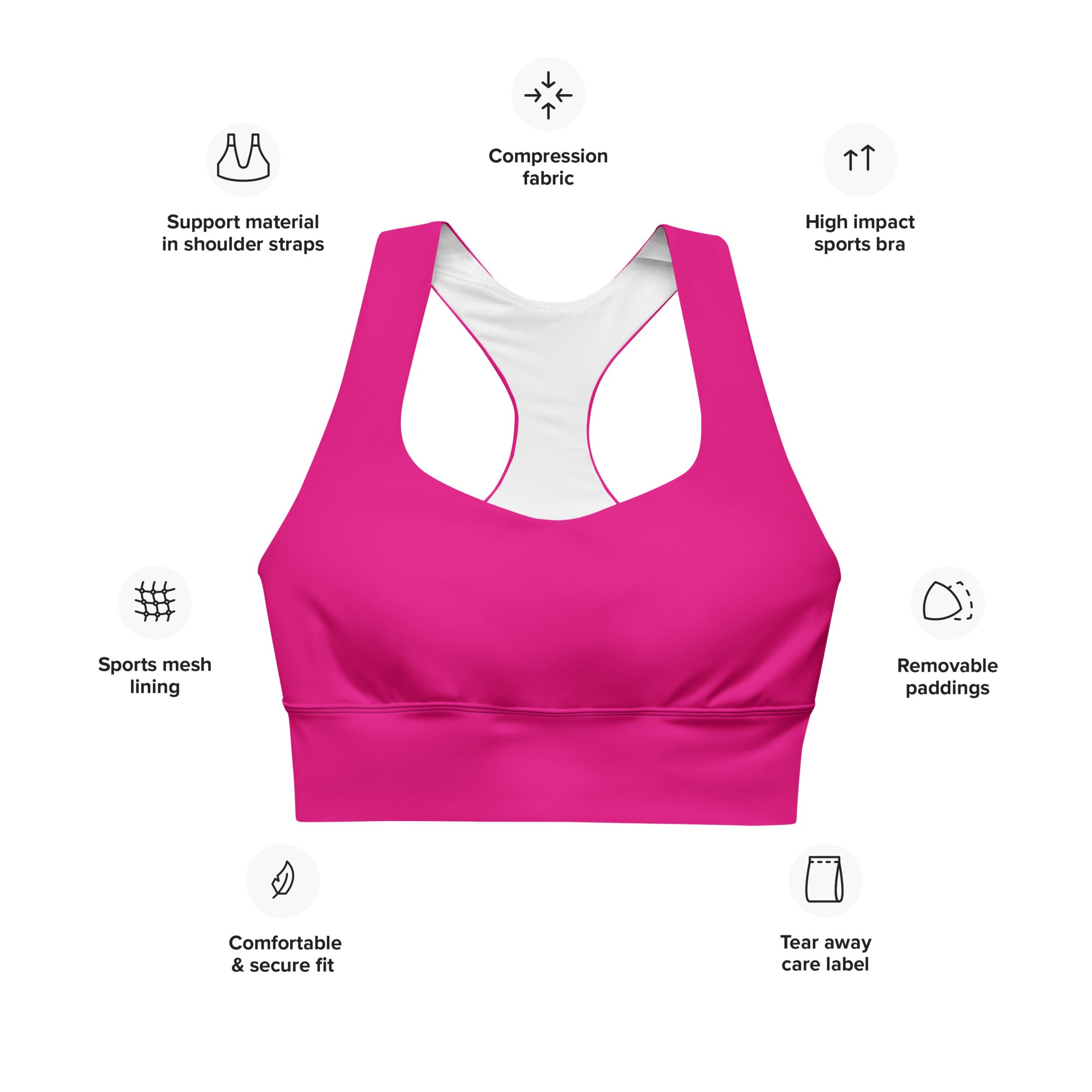 Recycled Longline Sports Bra - Divine Janisal Design