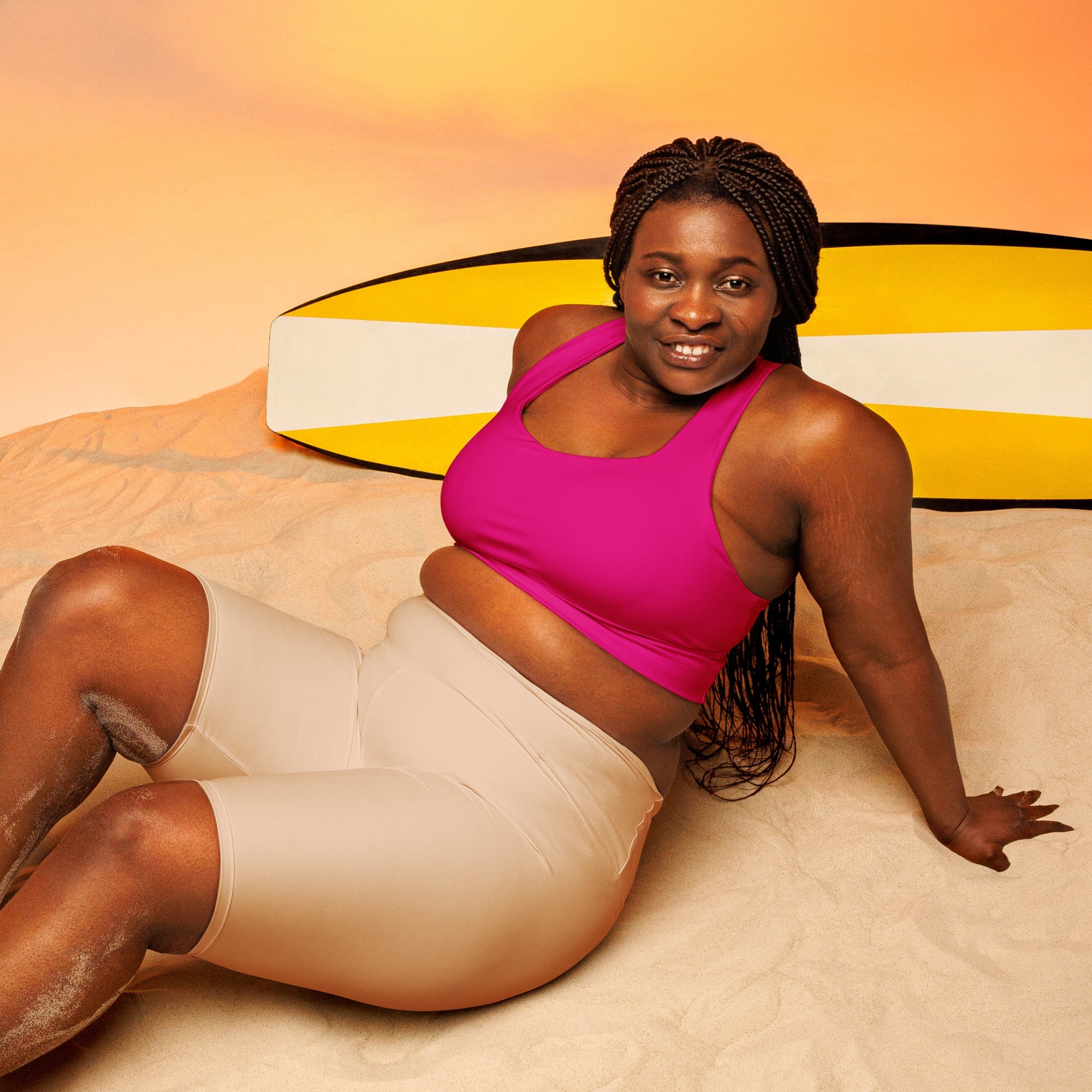 Recycled Longline Sports Bra - Divine Janisal Design