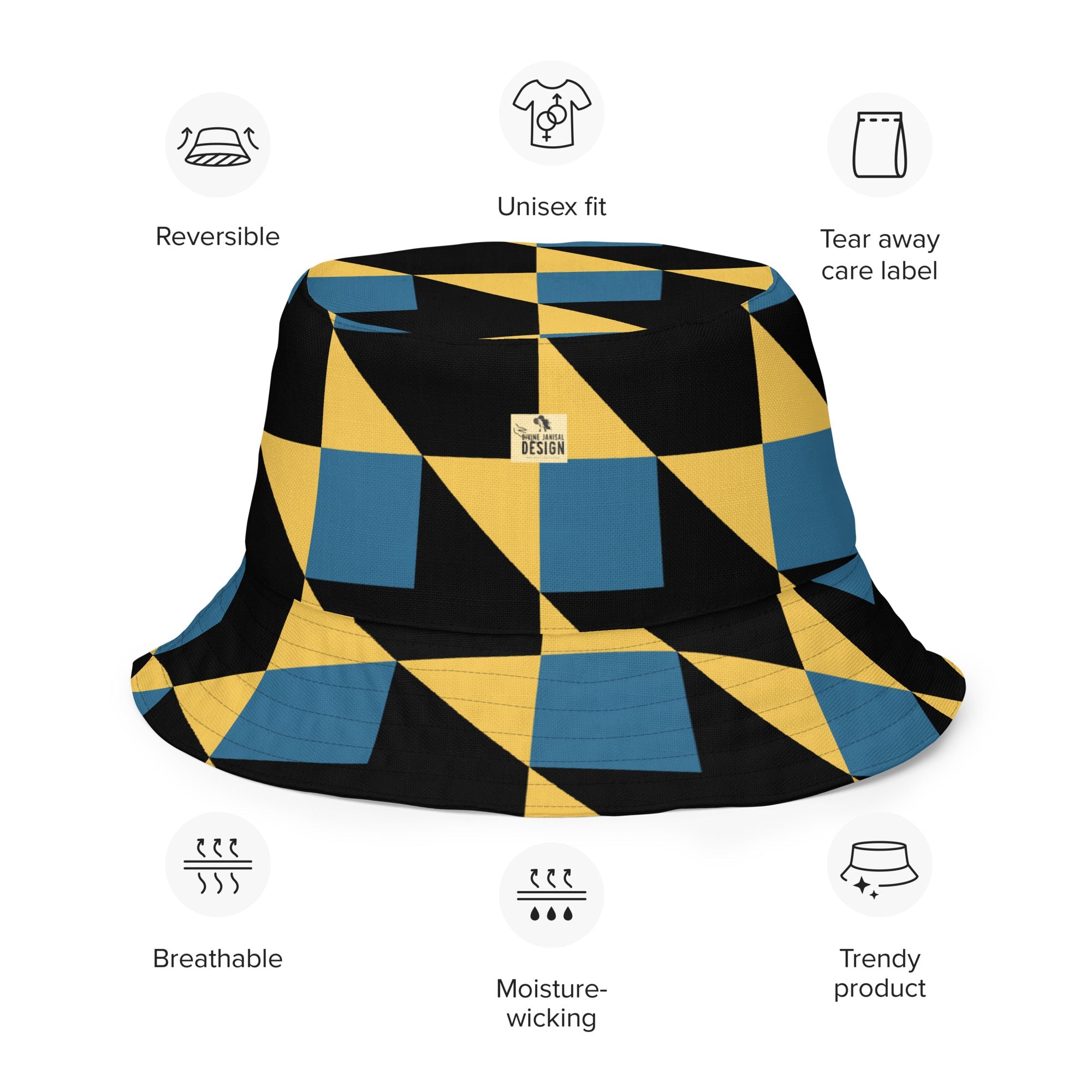 Reversible bucket hat - Divine Janisal Design
