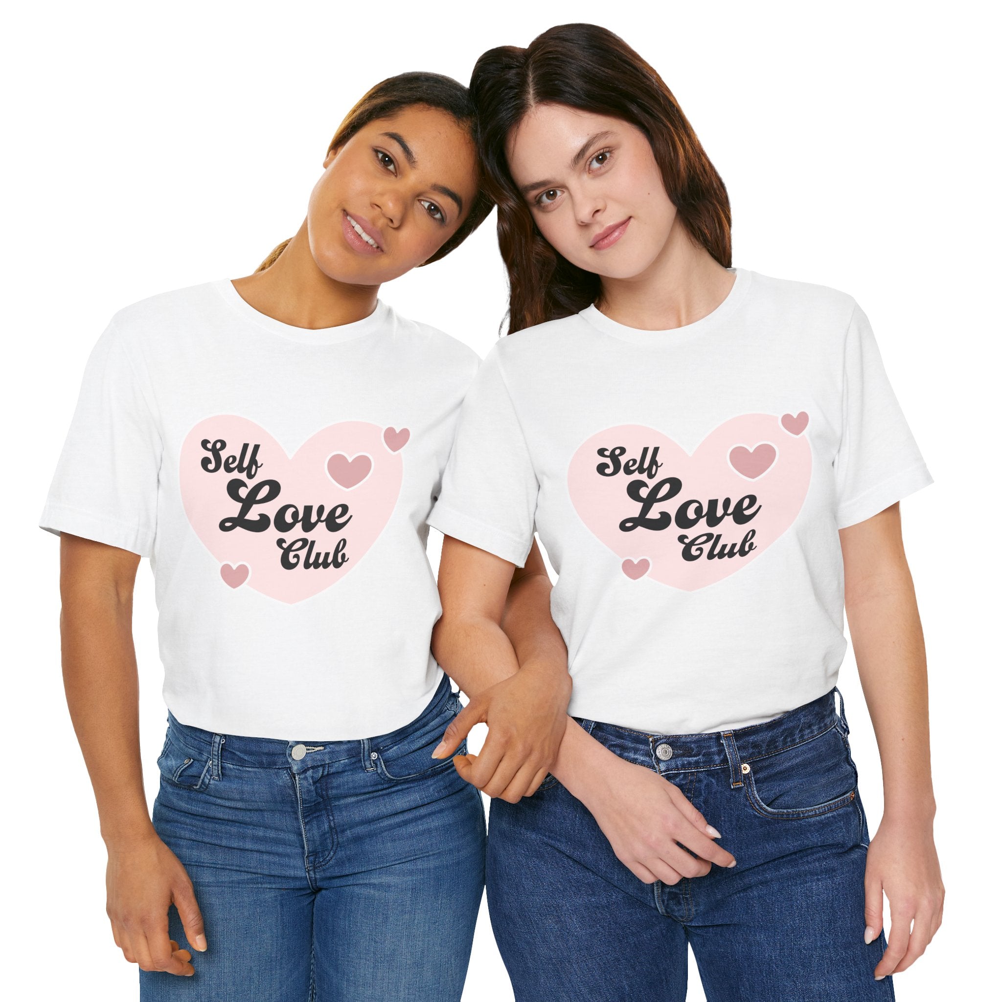 Self Love Club Tee, Unisex Cotton T-Shirt, Positive Vibes Shirt, Gift for Friends, Self - Care Apparel, Affirmation Clothing - Divine Janisal Design