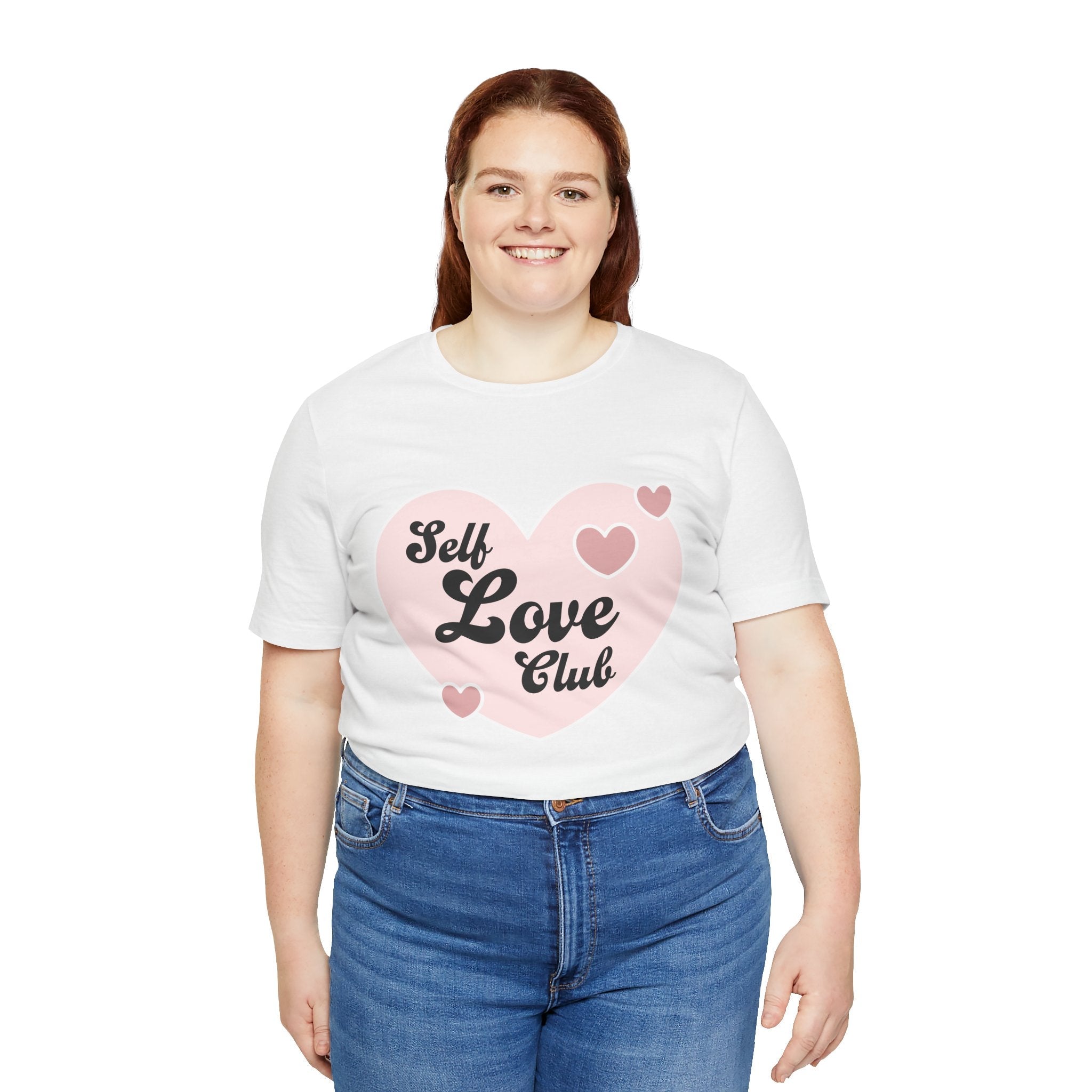 Self Love Club Tee, Unisex Cotton T-Shirt, Positive Vibes Shirt, Gift for Friends, Self - Care Apparel, Affirmation Clothing - Divine Janisal Design