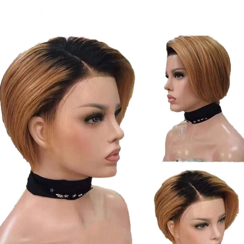 Short Human Hair Wig - Divine Janisal Design