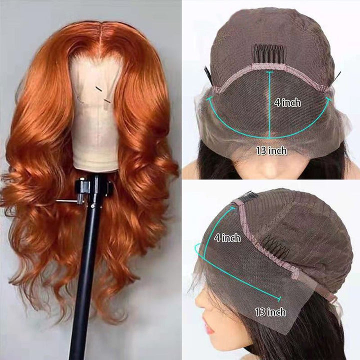 Smooth Hair Dark Orange Wig - Divine Janisal Design