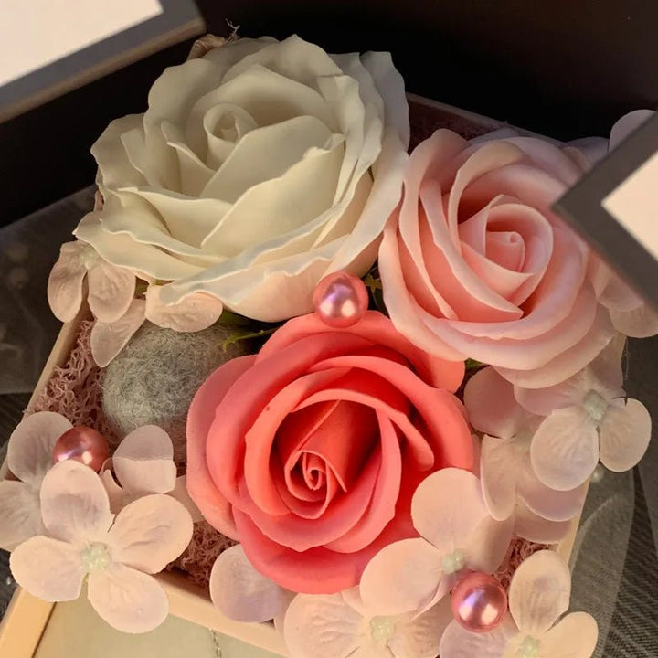 Soap Rose Flower Jewelry Packaging Gift Box With Drawer Valentine Wedding Decors Girlfriend Birthday Christmas Gift Anniversary - Divine Janisal Design
