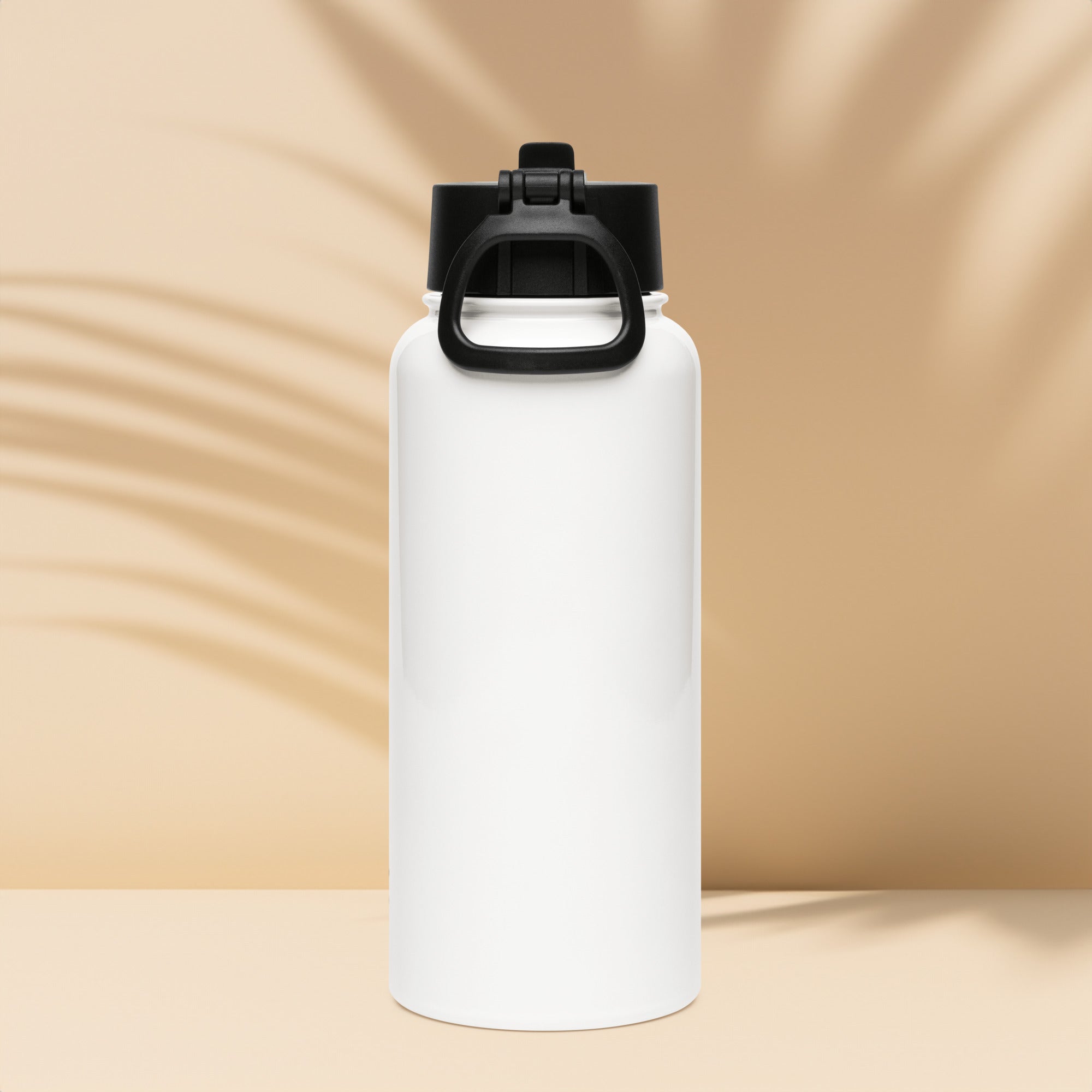 Stainless steel water bottle with a straw lid - Divine Janisal Design
