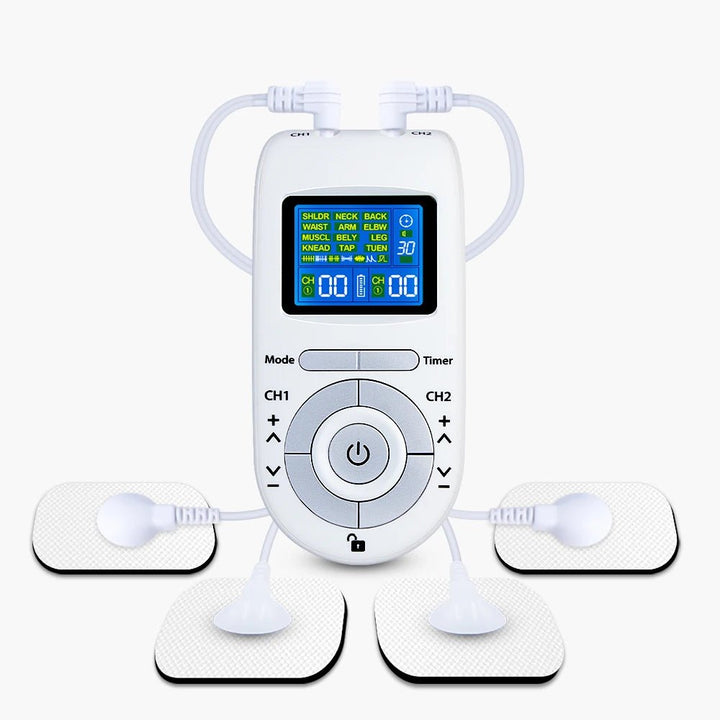 Tens Muscle Stimulator 12 - Mode Electric EMS Acupuncture Body Massage Digital Therapy Slimming Machine Electrostimulator - Divinique