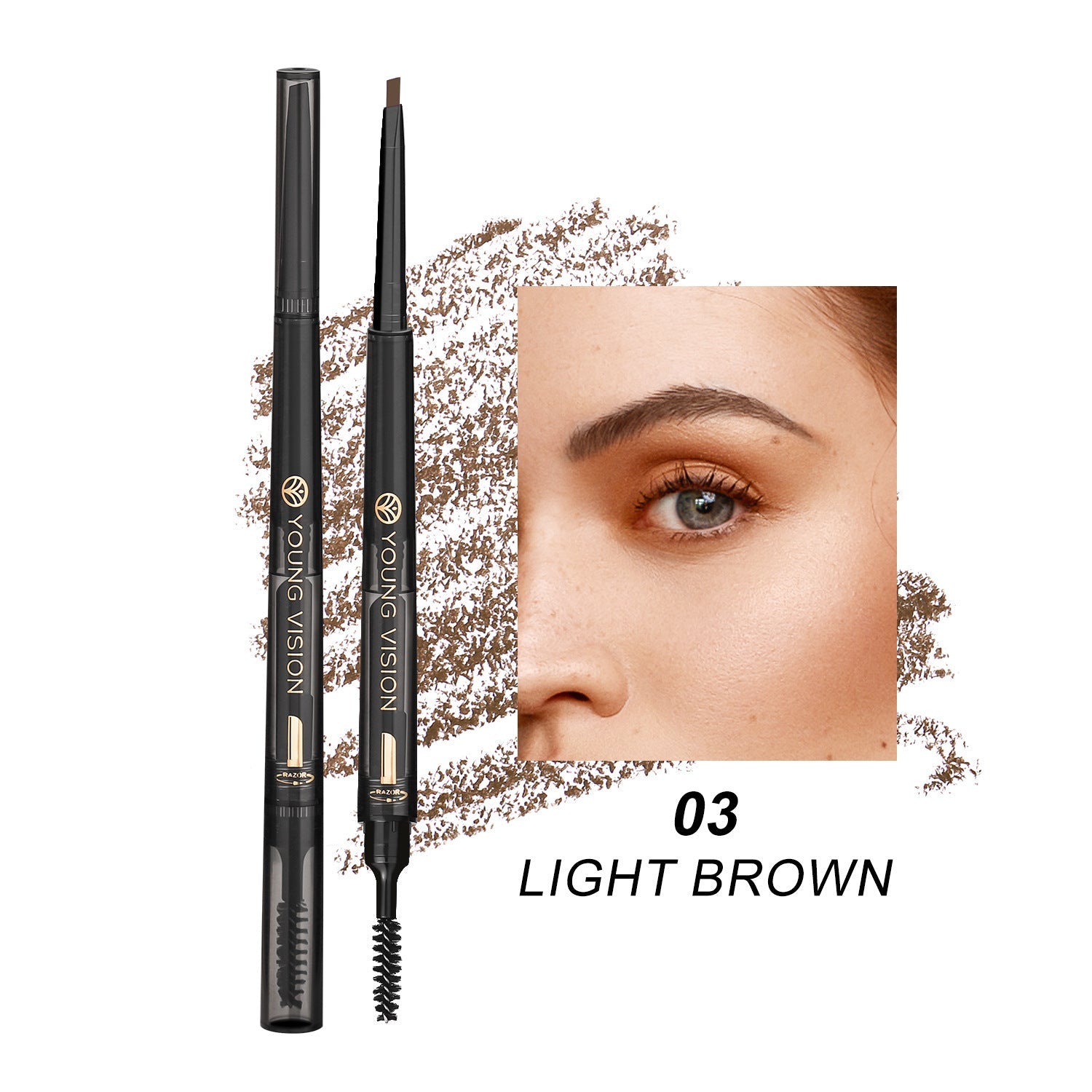 Three In One Waterproof Eyebrow Pencil - Divine Janisal Design