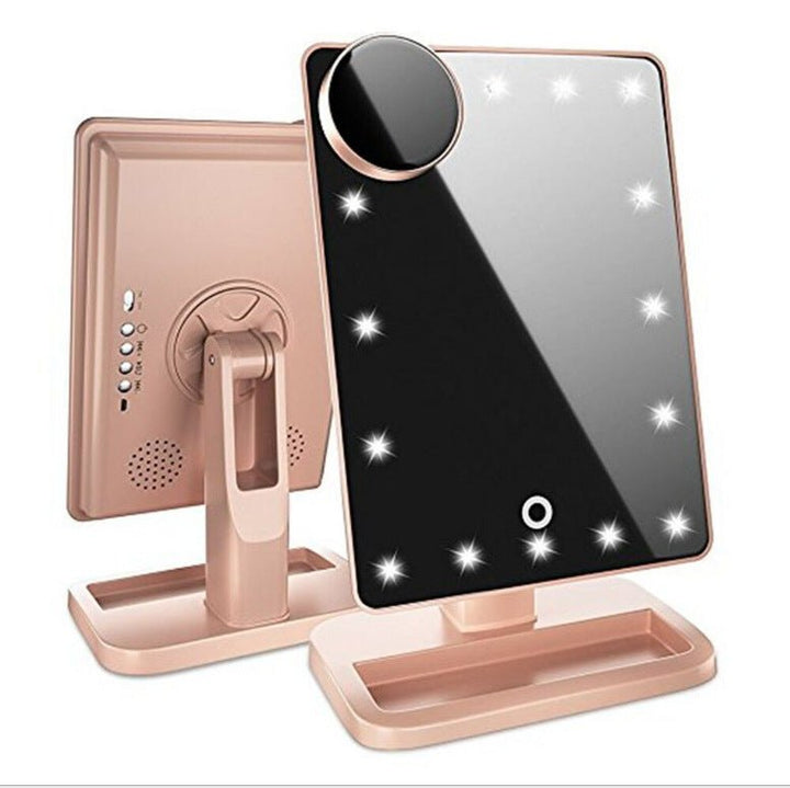 Touch Screen Makeup Mirror With 20 LED Light - Divine Janisal Design