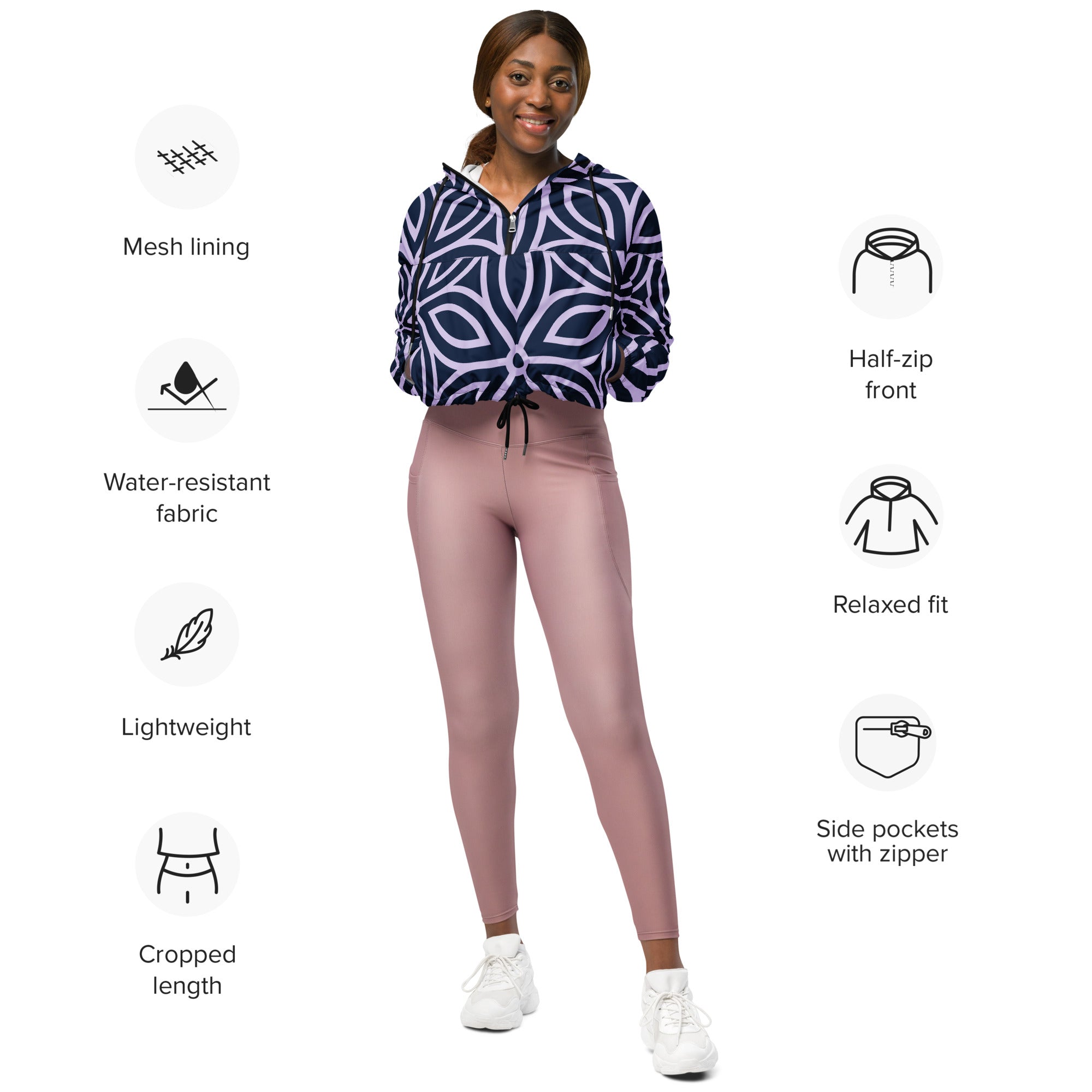 Women’s cropped windbreaker - Divine Janisal Design