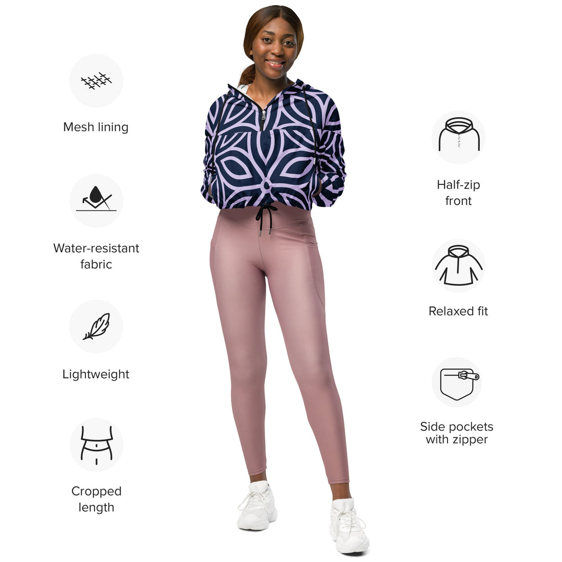 Women’s cropped windbreaker - Divine Janisal Design