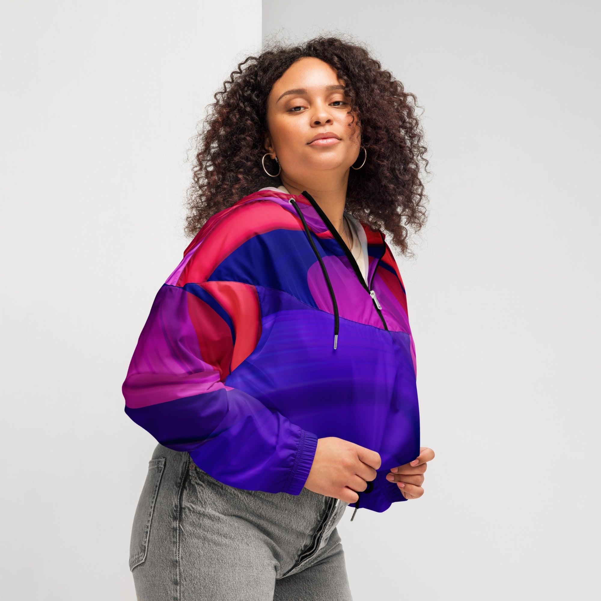 Women’s cropped windbreaker - Divine Janisal Design