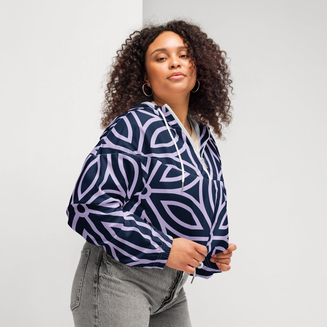 Women’s cropped windbreaker - Divine Janisal Design