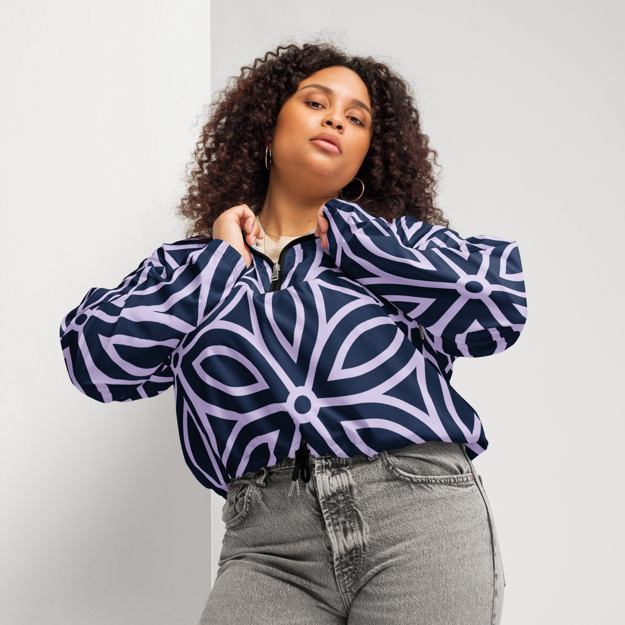 Women’s cropped windbreaker - Divine Janisal Design