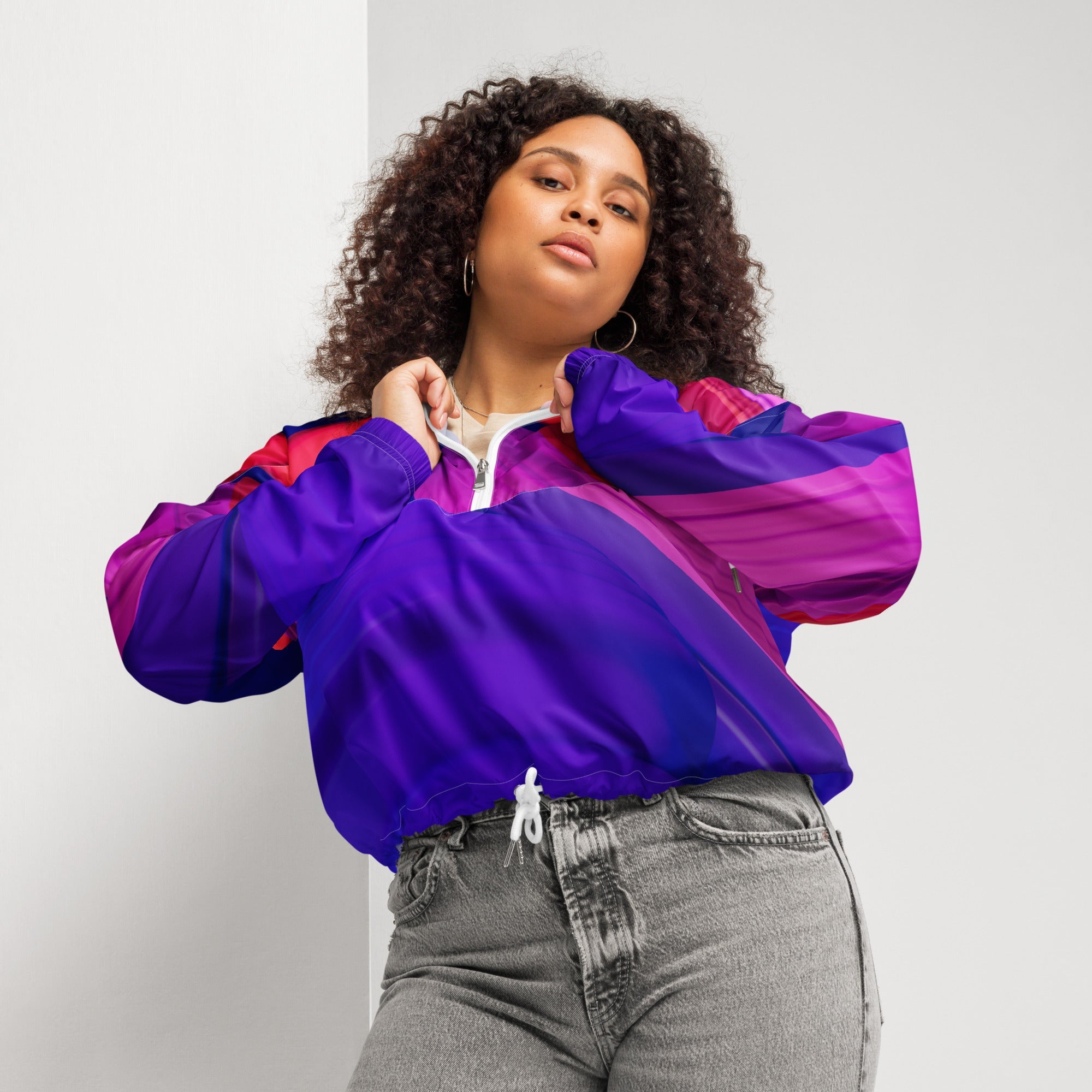 Women’s cropped windbreaker - Divine Janisal Design