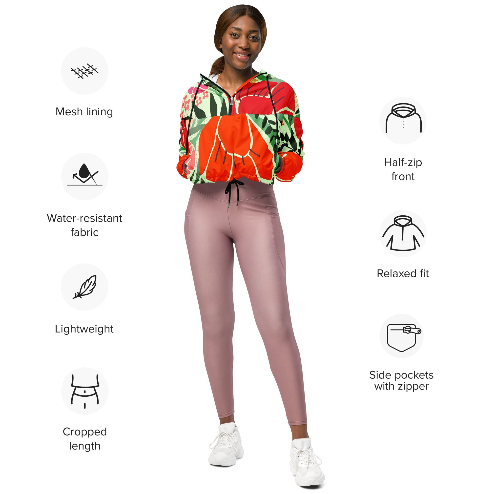 Women’s cropped windbreaker - Divine Janisal Design