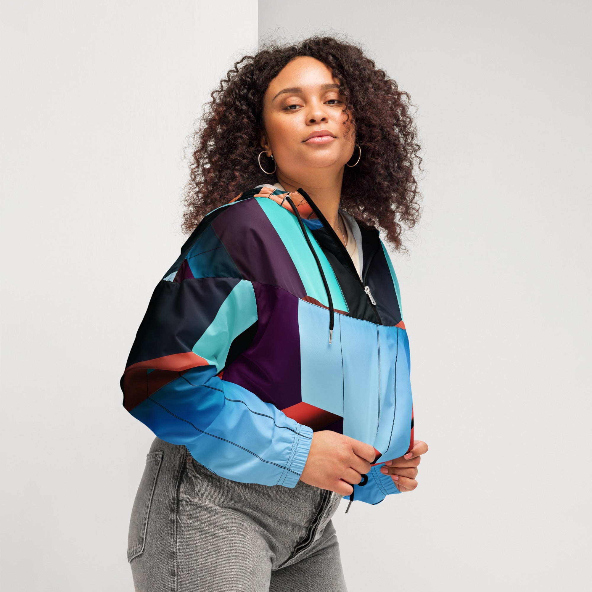 Women’s cropped windbreaker - Divine Janisal Design