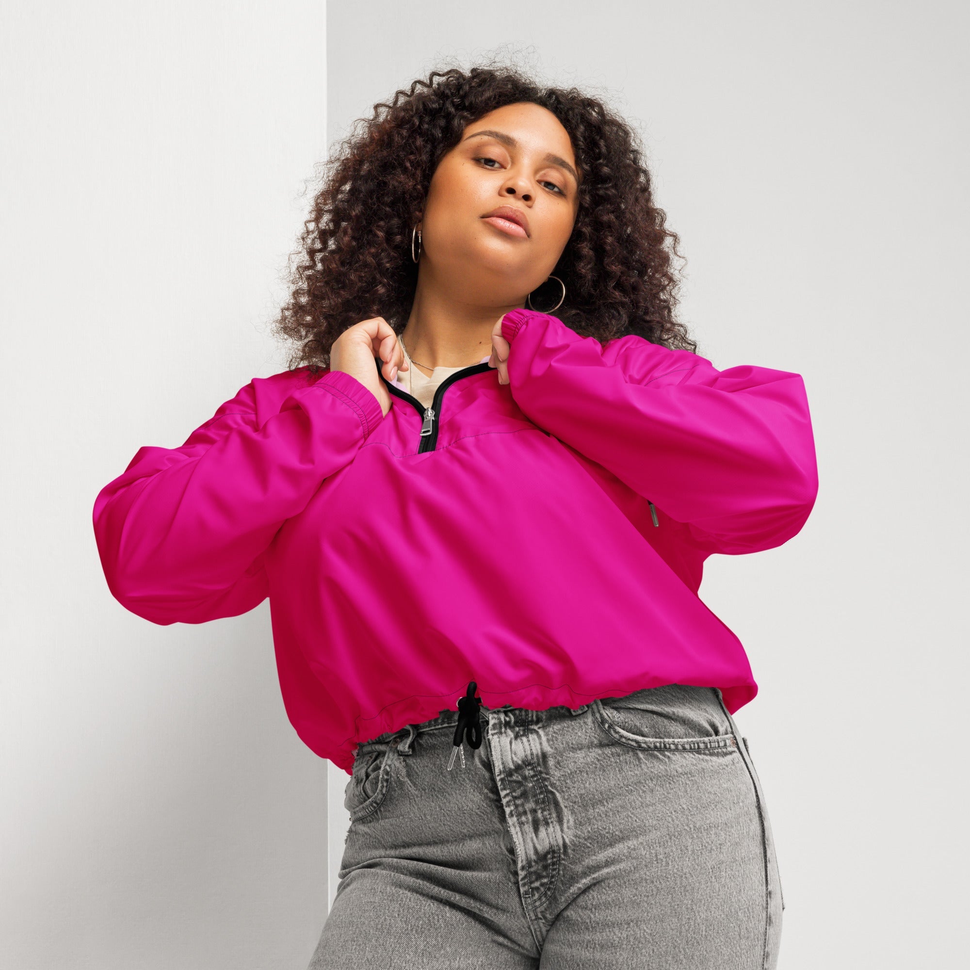 Women’s cropped windbreaker - Divine Janisal Design