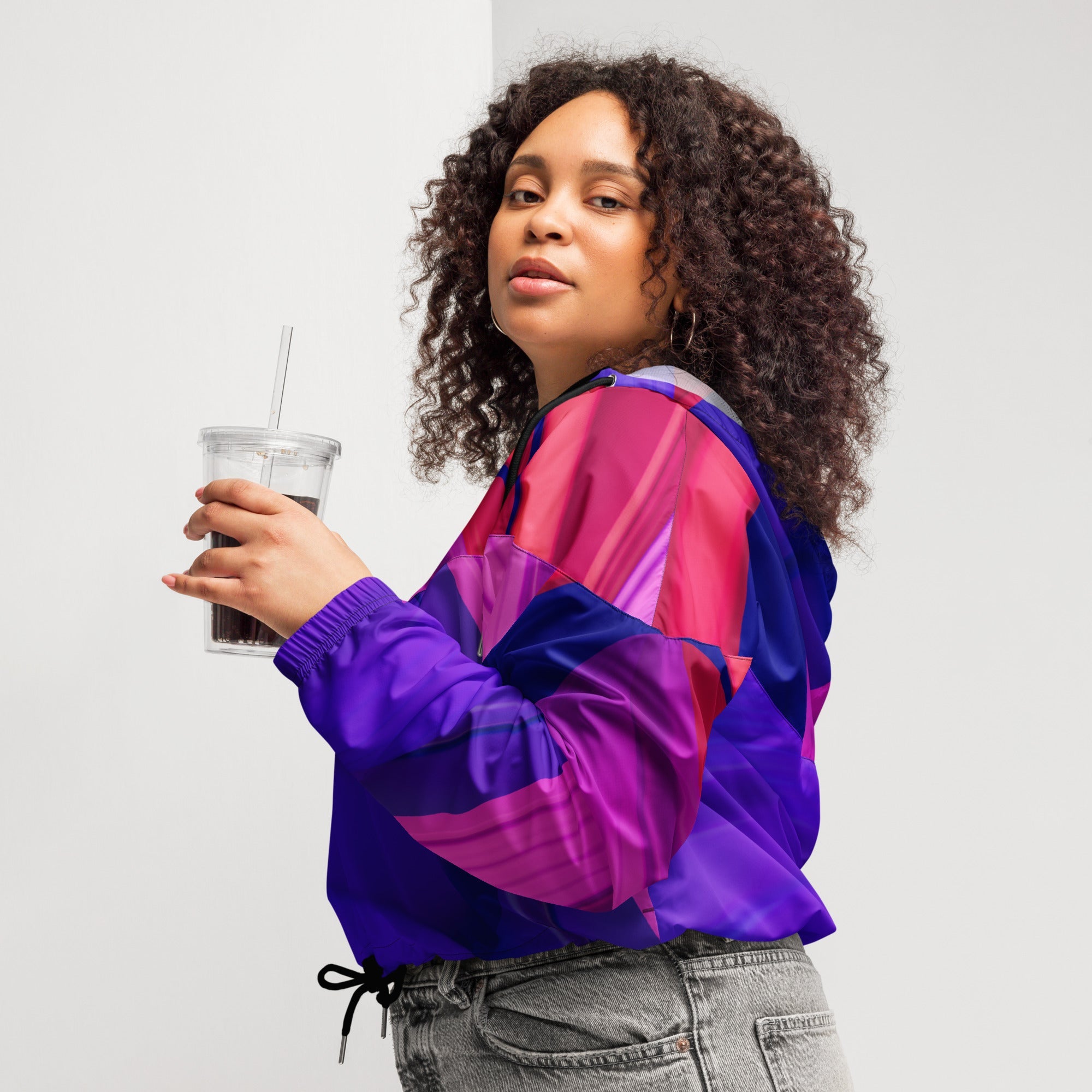 Women’s cropped windbreaker - Divine Janisal Design