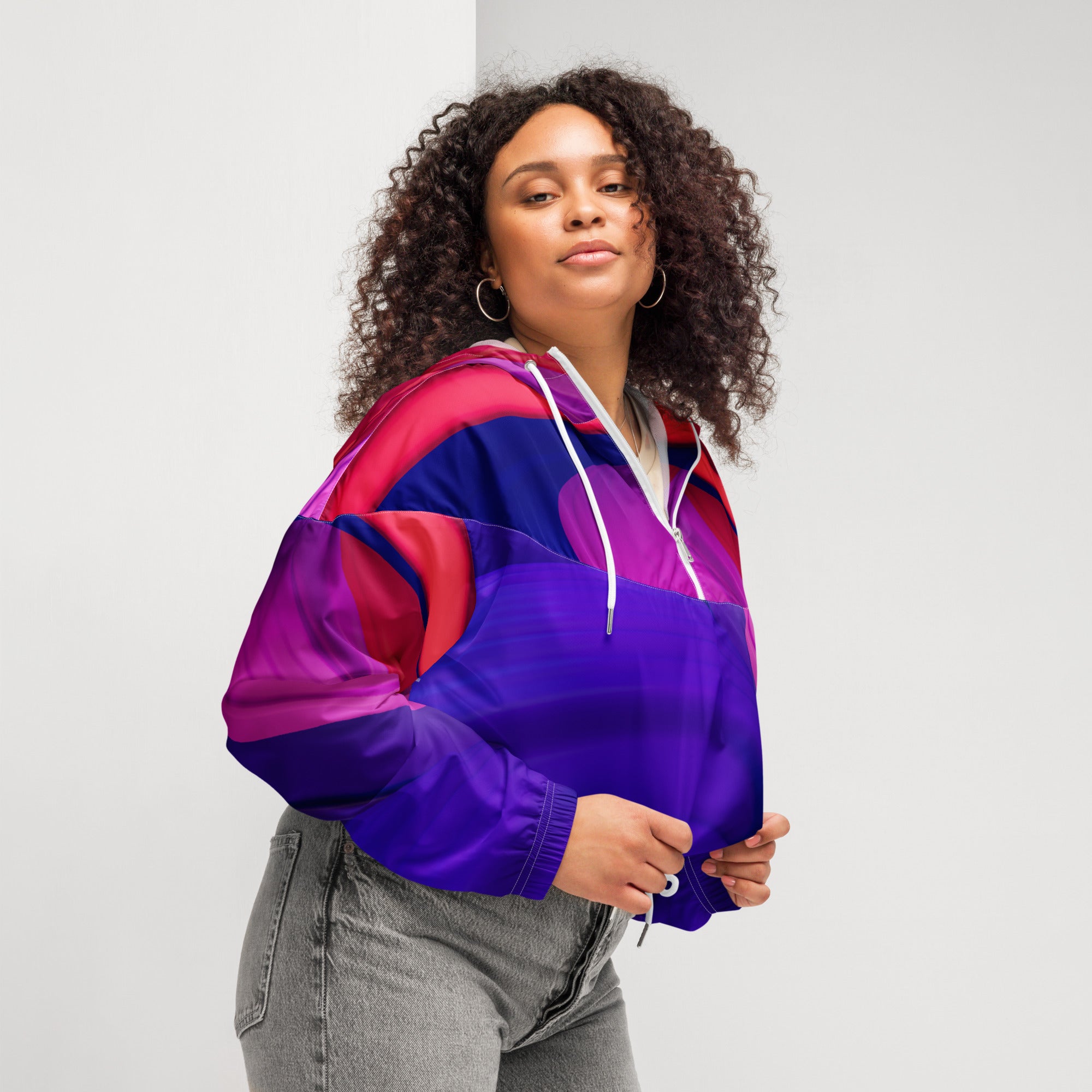 Women’s cropped windbreaker - Divine Janisal Design