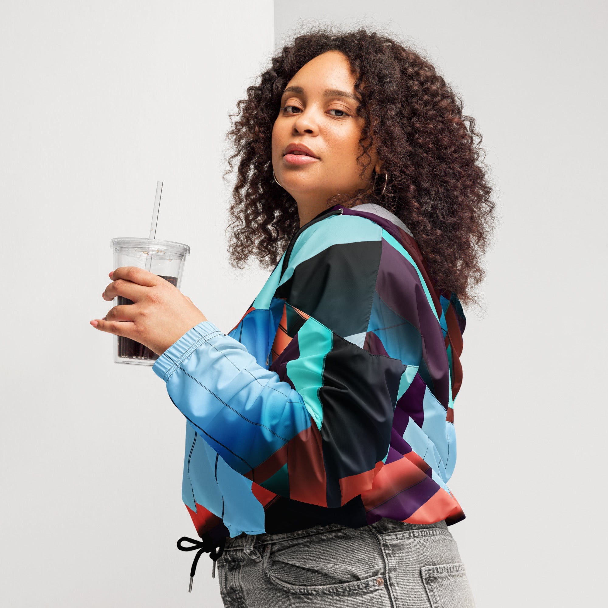 Women’s cropped windbreaker - Divine Janisal Design