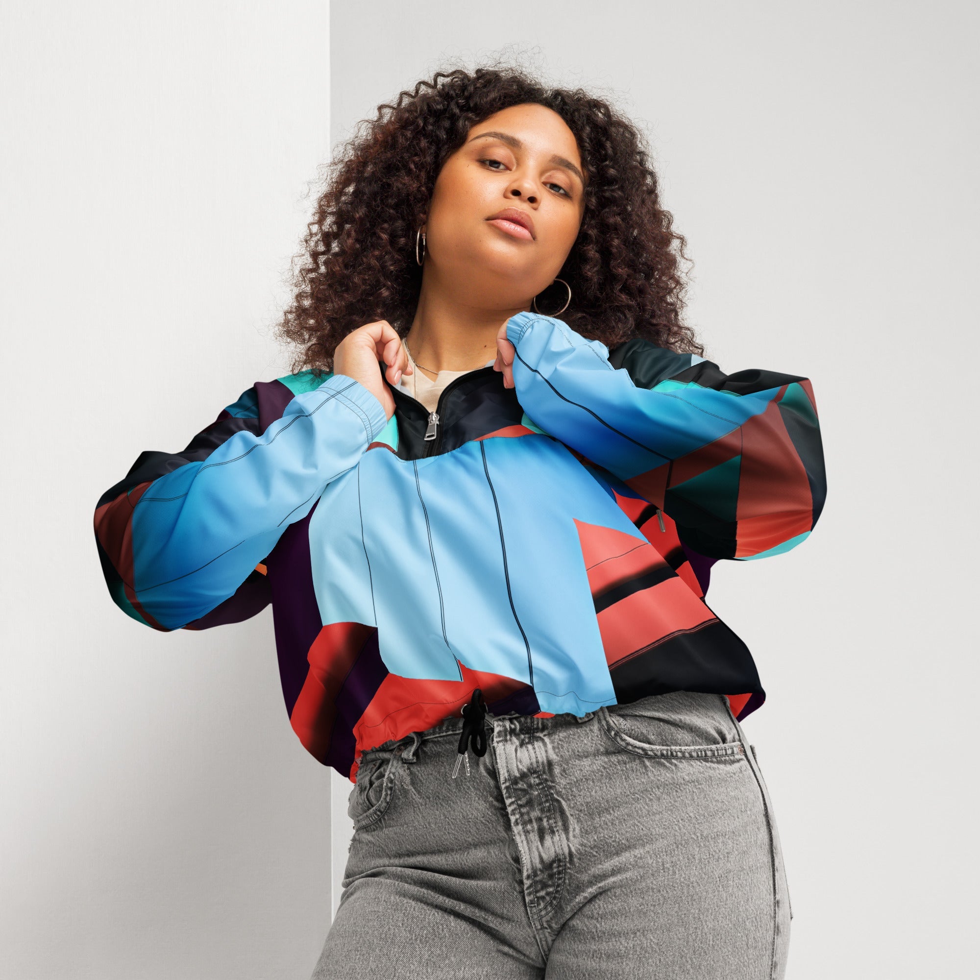 Women’s cropped windbreaker - Divine Janisal Design